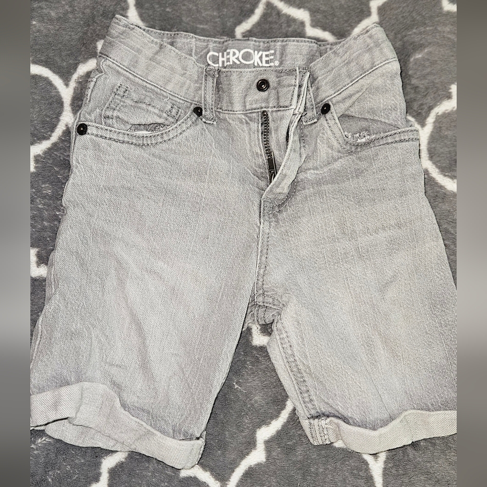 Cherokee Light Gray Denim Shorts